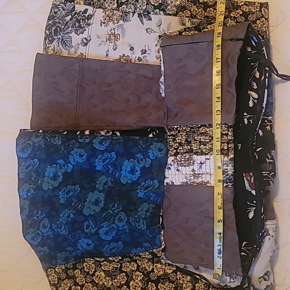 Anthropologie Strapless Dress in Blue, Black, and Brown - Picture 10 of 14